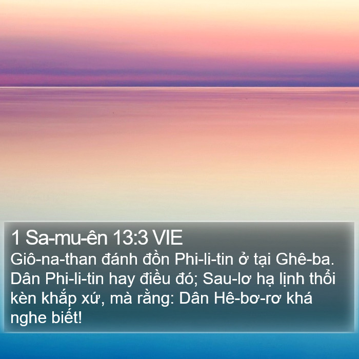 1 Sa-mu-ên 13:3 VIE Bible Study