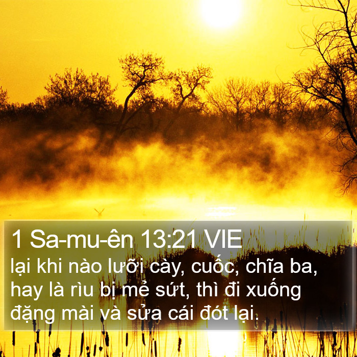 1 Sa-mu-ên 13:21 VIE Bible Study