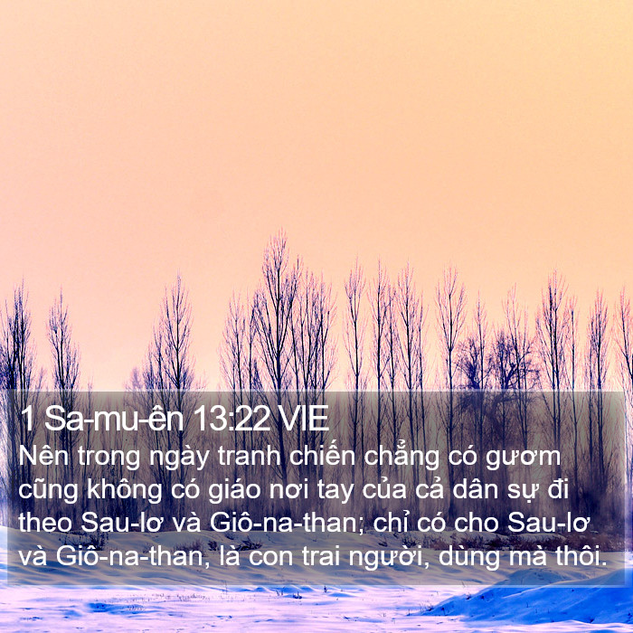 1 Sa-mu-ên 13:22 VIE Bible Study