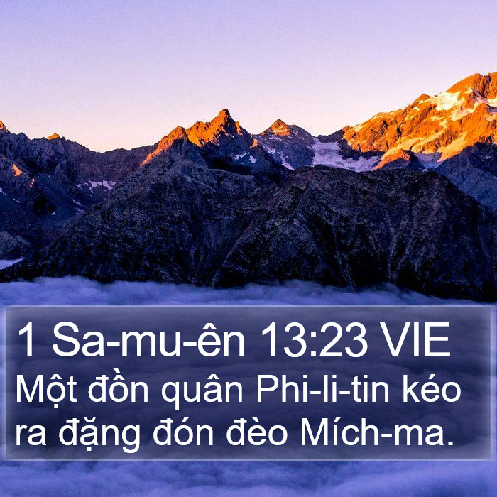 1 Sa-mu-ên 13:23 VIE Bible Study