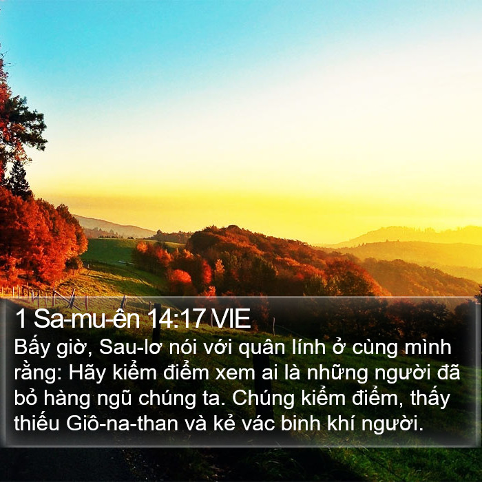 1 Sa-mu-ên 14:17 VIE Bible Study