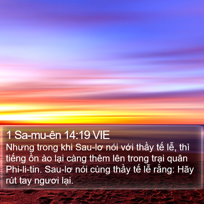 1 Sa-mu-ên 14:19 VIE Bible Study