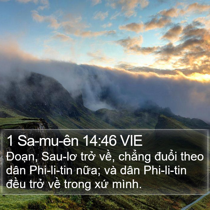 1 Sa-mu-ên 14:46 VIE Bible Study