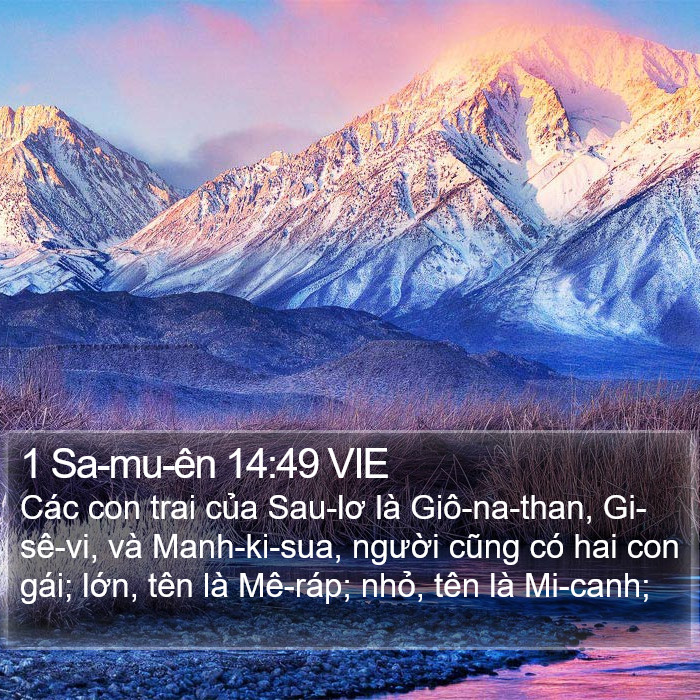 1 Sa-mu-ên 14:49 VIE Bible Study