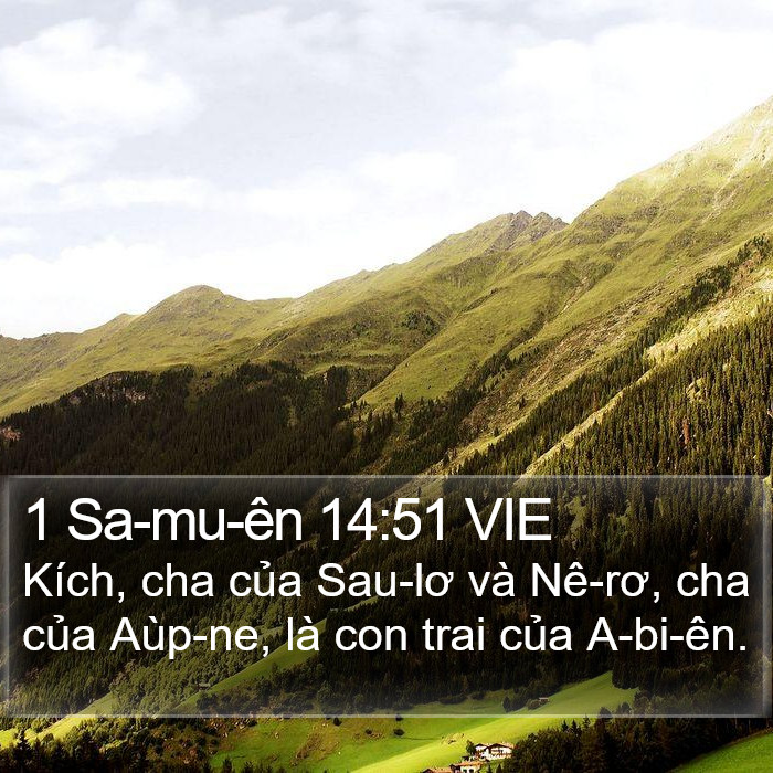 1 Sa-mu-ên 14:51 VIE Bible Study