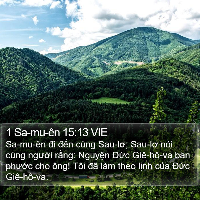 1 Sa-mu-ên 15:13 VIE Bible Study