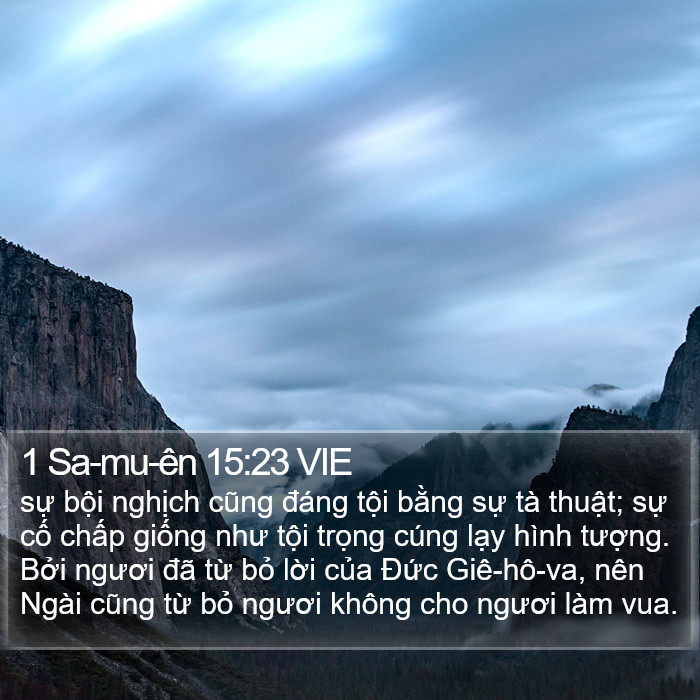 1 Sa-mu-ên 15:23 VIE Bible Study