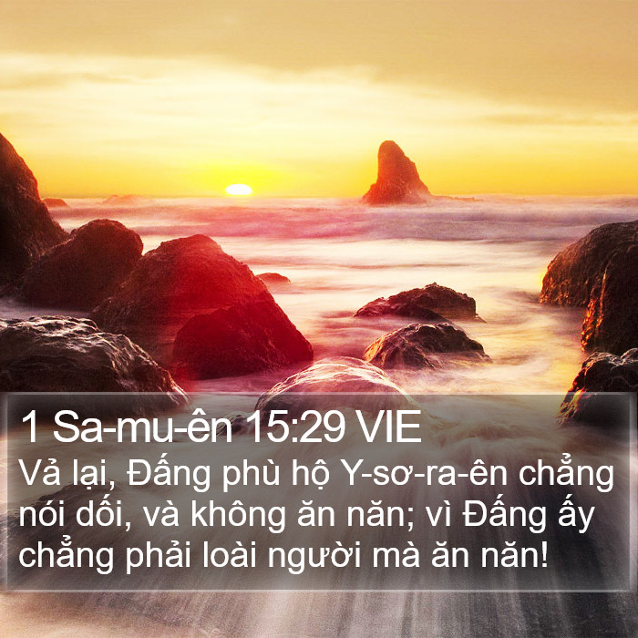 1 Sa-mu-ên 15:29 VIE Bible Study