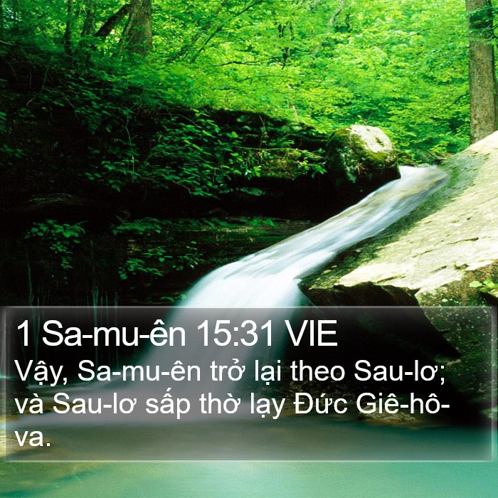 1 Sa-mu-ên 15:31 VIE Bible Study