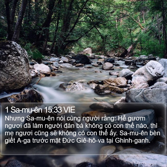 1 Sa-mu-ên 15:33 VIE Bible Study