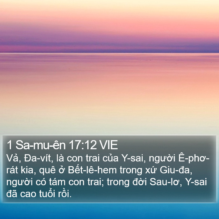 1 Sa-mu-ên 17:12 VIE Bible Study