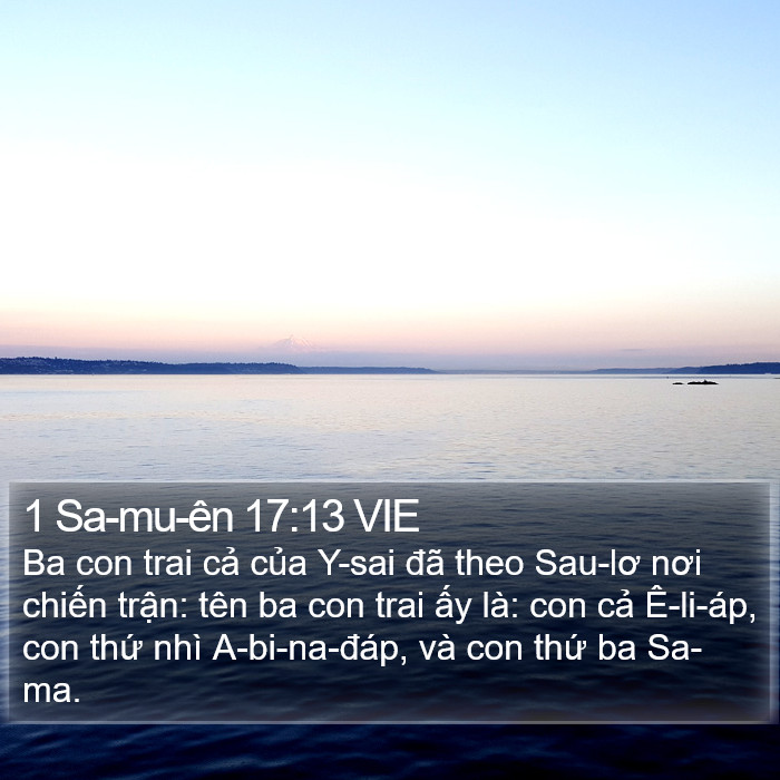 1 Sa-mu-ên 17:13 VIE Bible Study