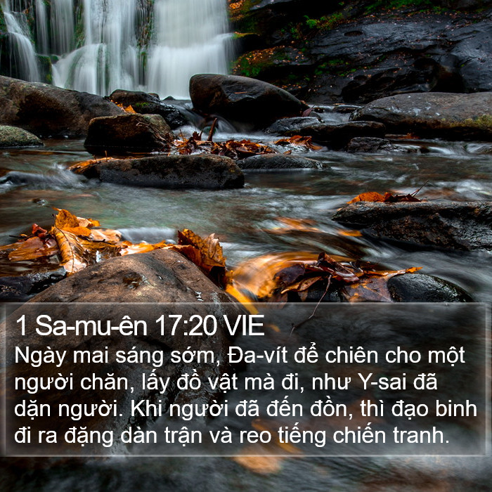 1 Sa-mu-ên 17:20 VIE Bible Study