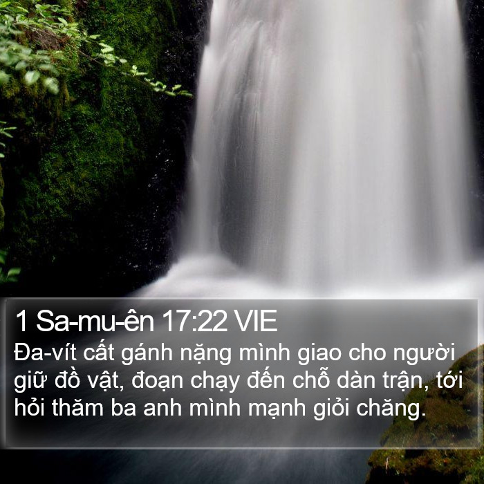 1 Sa-mu-ên 17:22 VIE Bible Study