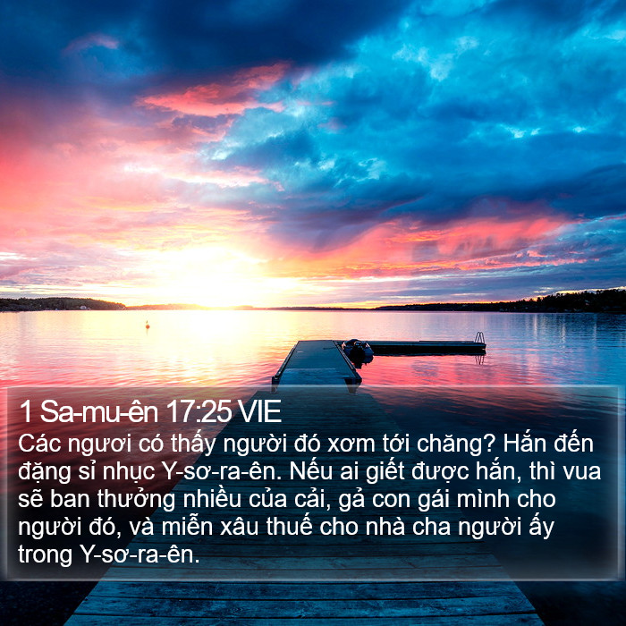 1 Sa-mu-ên 17:25 VIE Bible Study