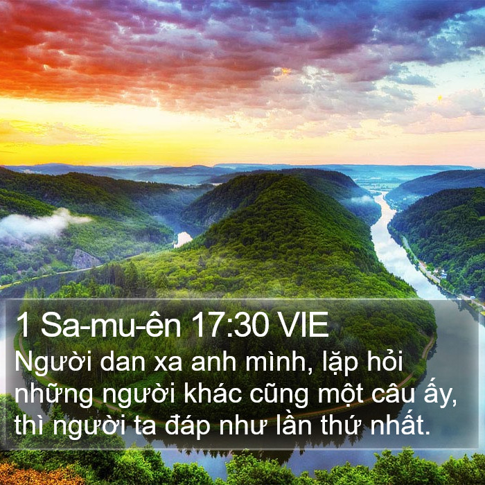 1 Sa-mu-ên 17:30 VIE Bible Study