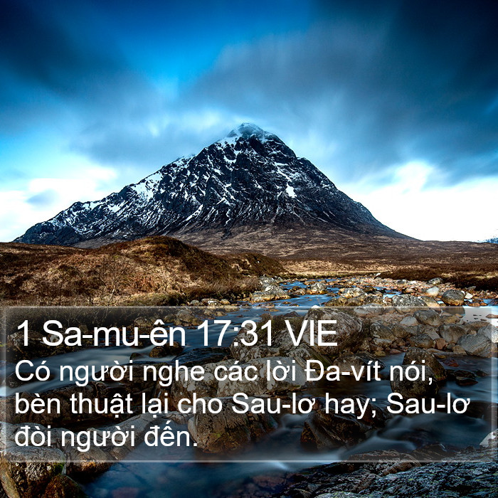 1 Sa-mu-ên 17:31 VIE Bible Study