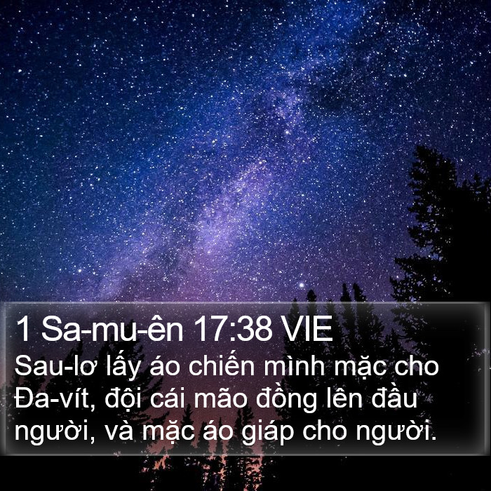 1 Sa-mu-ên 17:38 VIE Bible Study