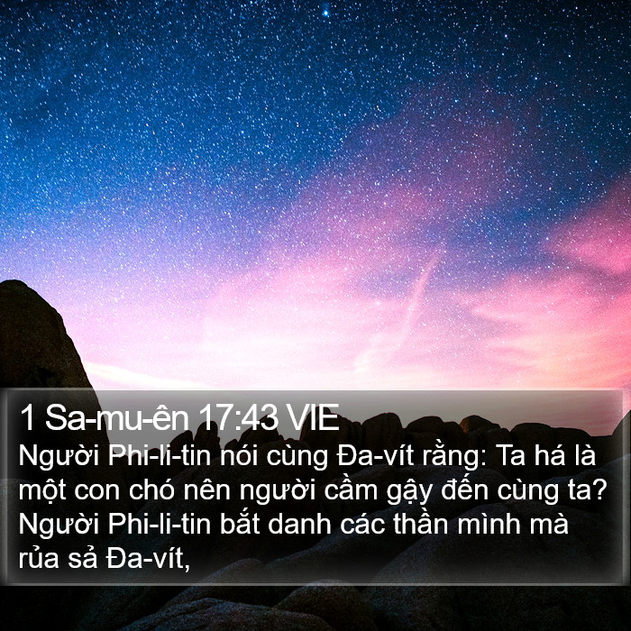 1 Sa-mu-ên 17:43 VIE Bible Study