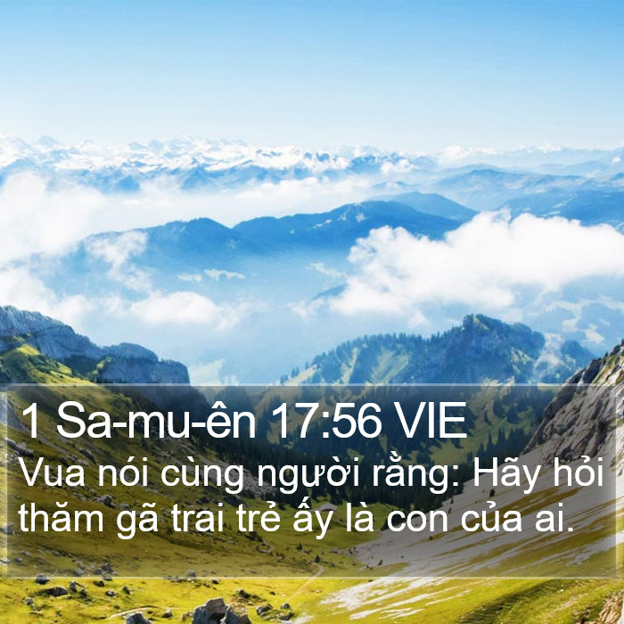 1 Sa-mu-ên 17:56 VIE Bible Study