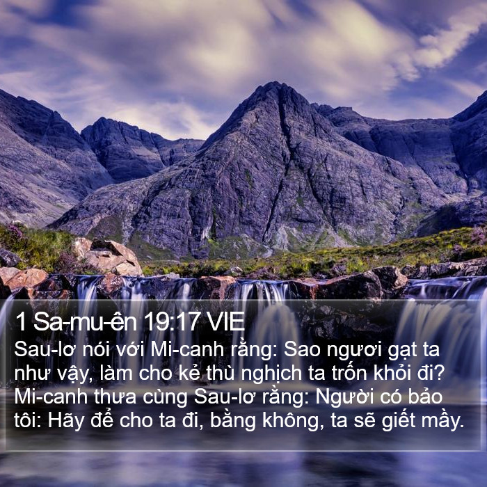 1 Sa-mu-ên 19:17 VIE Bible Study