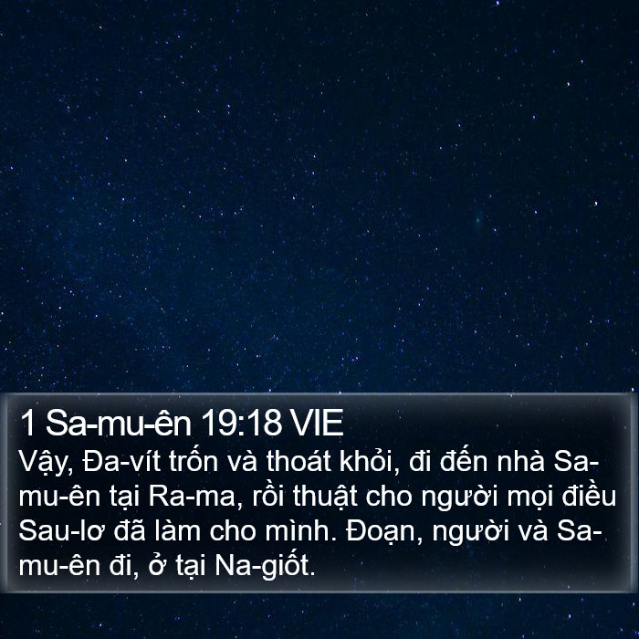 1 Sa-mu-ên 19:18 VIE Bible Study