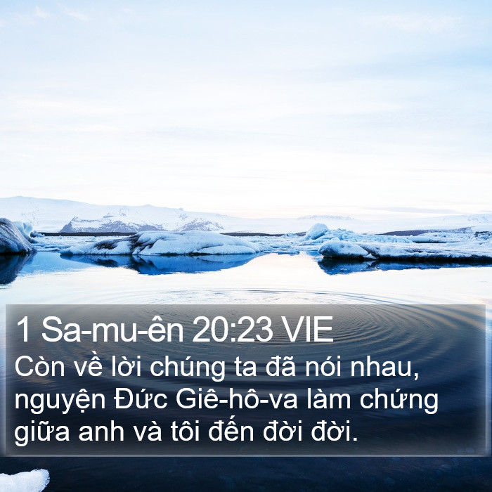 1 Sa-mu-ên 20:23 VIE Bible Study