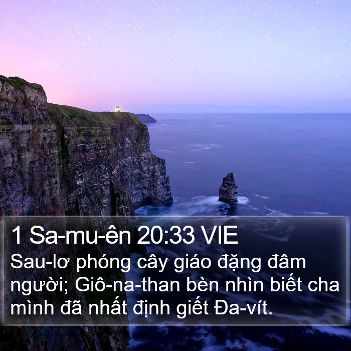 1 Sa-mu-ên 20:33 VIE Bible Study