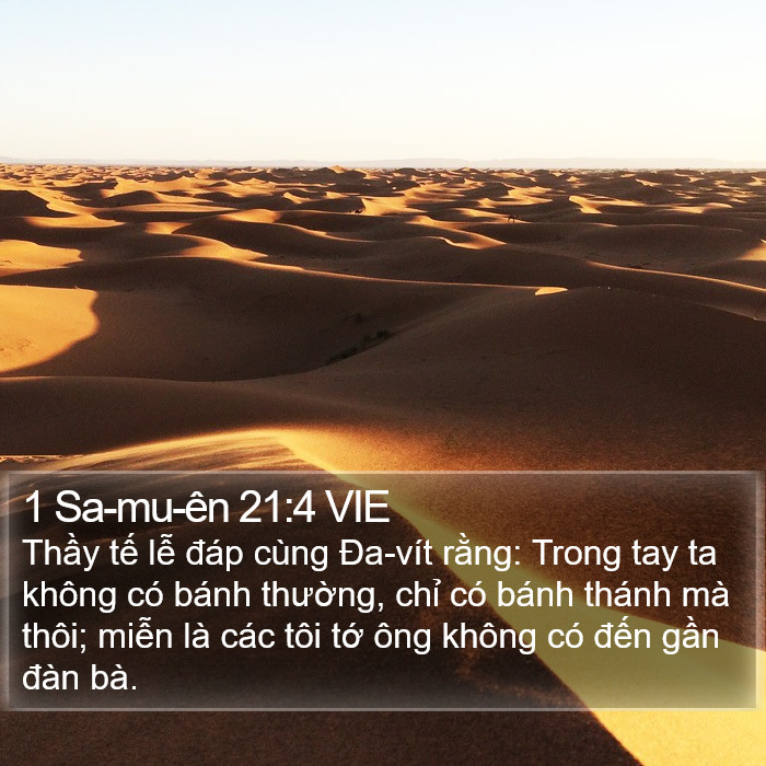 1 Sa-mu-ên 21:4 VIE Bible Study