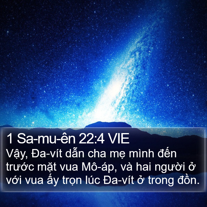 1 Sa-mu-ên 22:4 VIE Bible Study