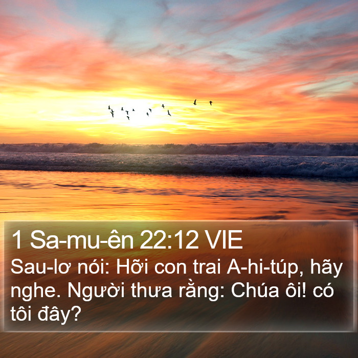 1 Sa-mu-ên 22:12 VIE Bible Study