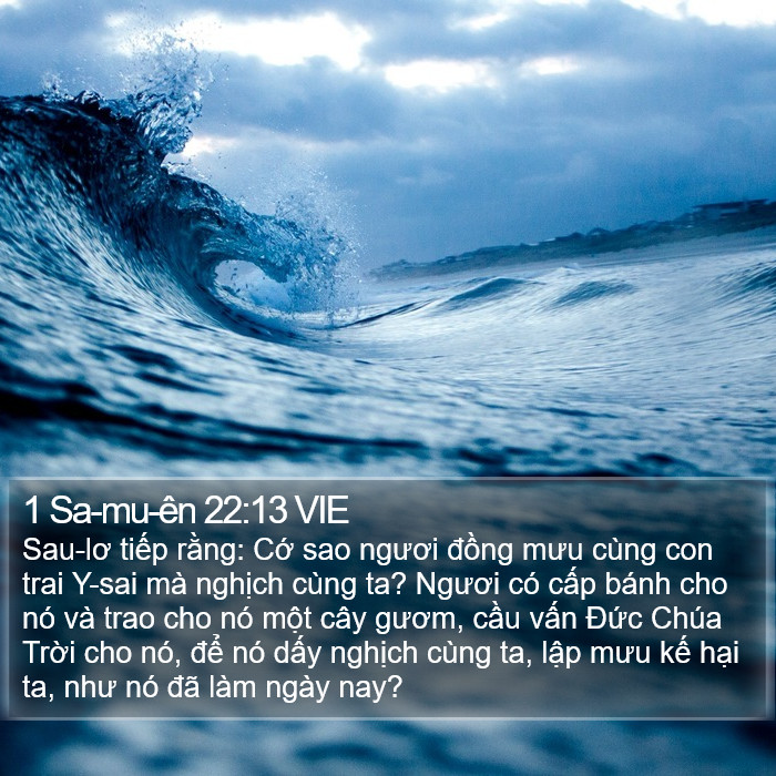 1 Sa-mu-ên 22:13 VIE Bible Study