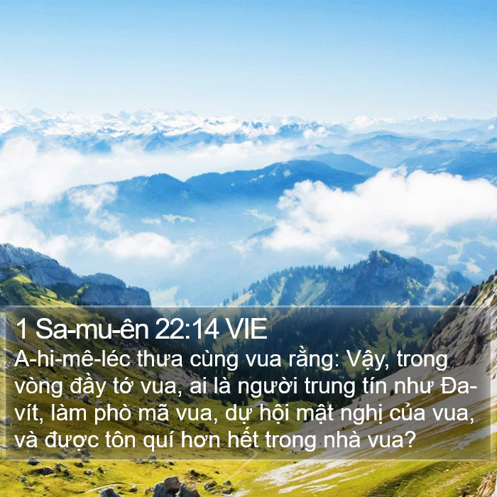 1 Sa-mu-ên 22:14 VIE Bible Study