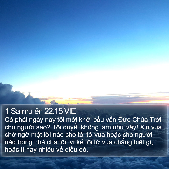 1 Sa-mu-ên 22:15 VIE Bible Study