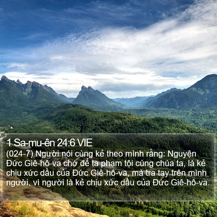 1 Sa-mu-ên 24:6 VIE Bible Study