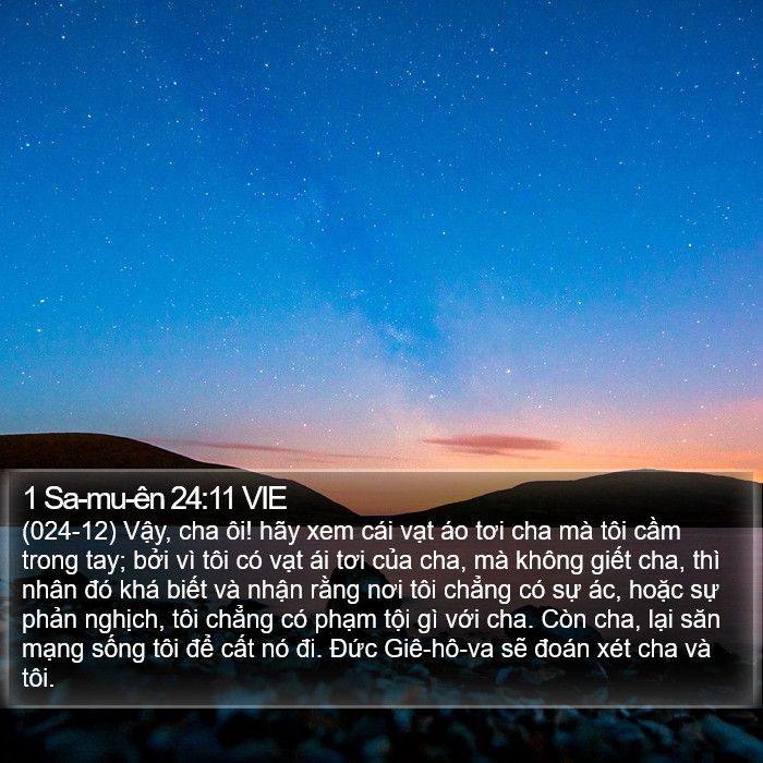 1 Sa-mu-ên 24:11 VIE Bible Study