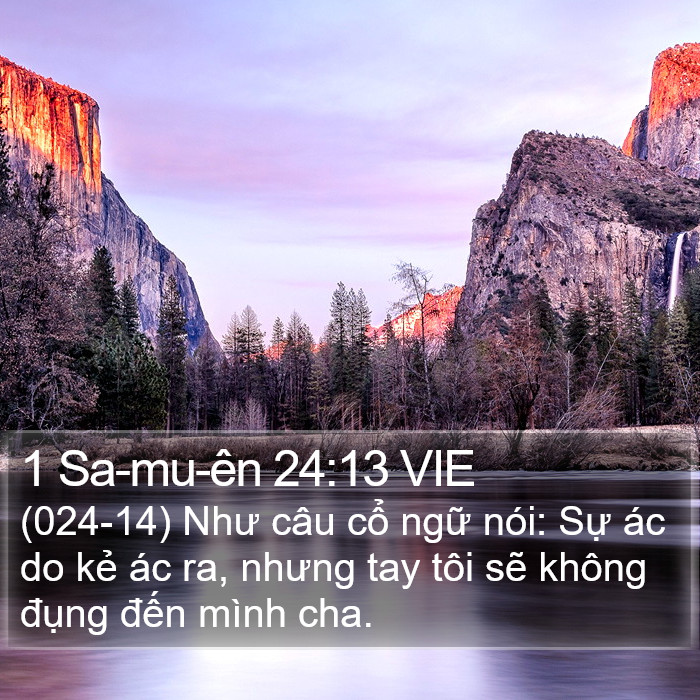 1 Sa-mu-ên 24:13 VIE Bible Study