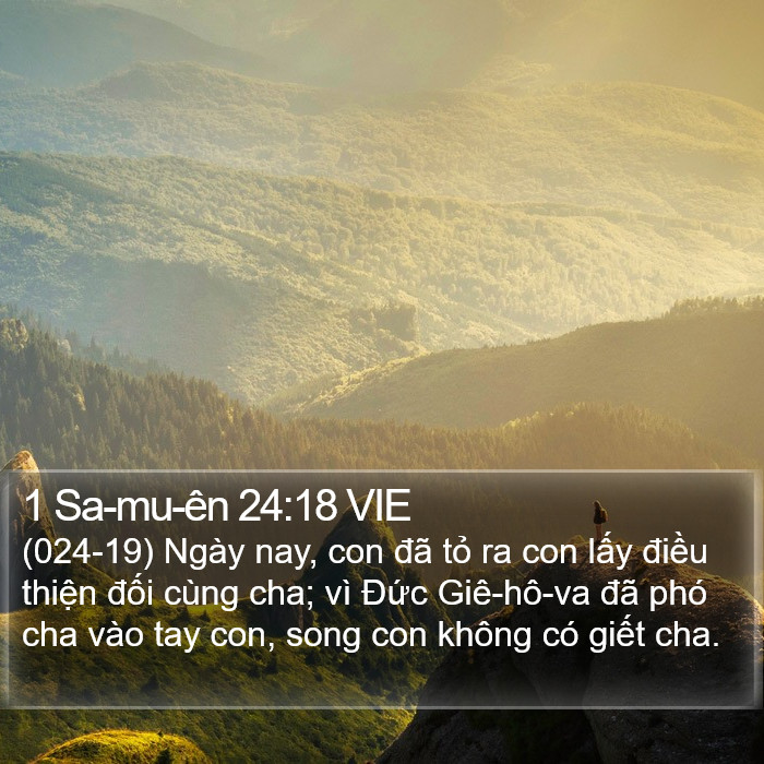 1 Sa-mu-ên 24:18 VIE Bible Study