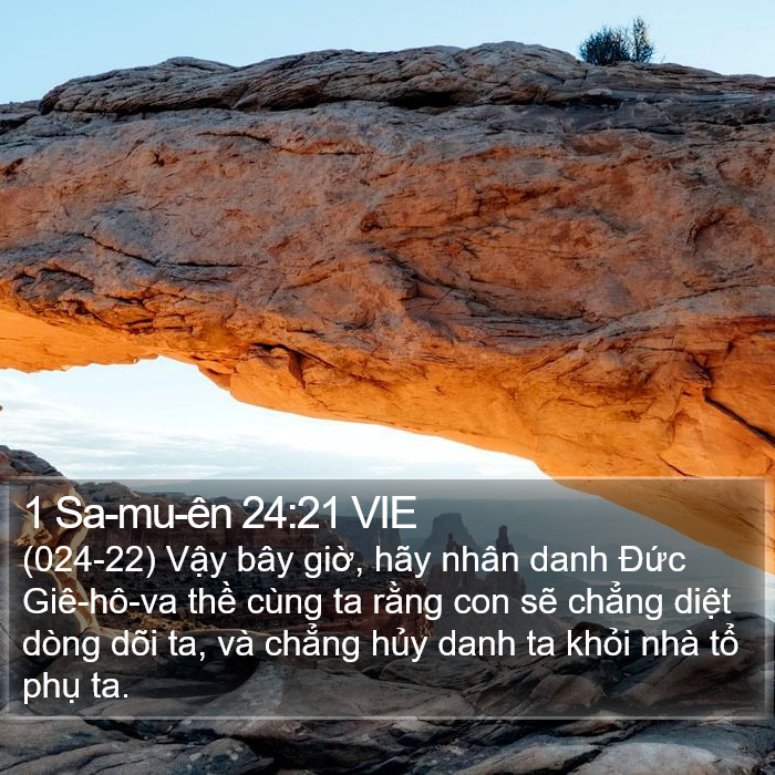 1 Sa-mu-ên 24:21 VIE Bible Study