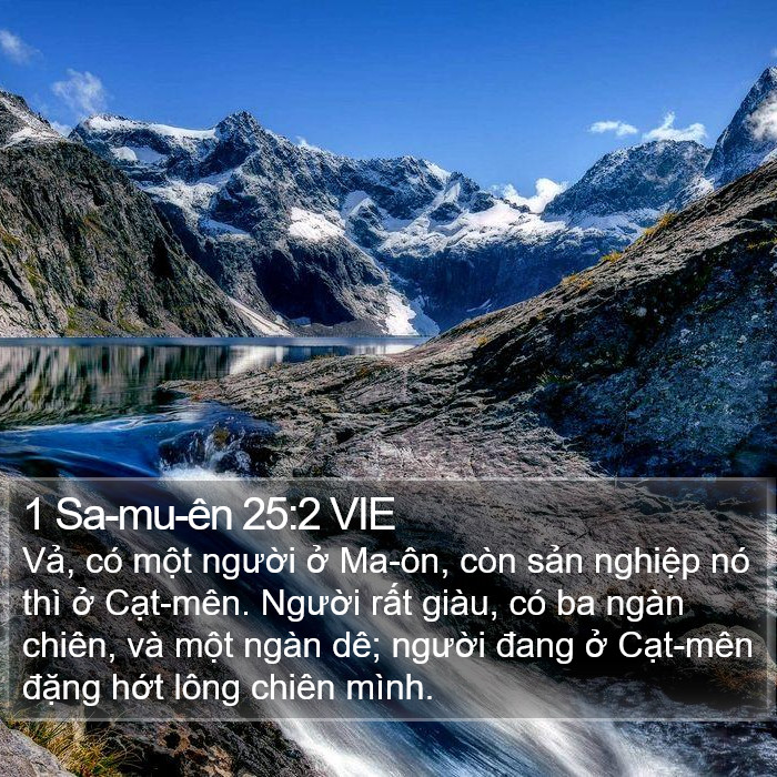 1 Sa-mu-ên 25:2 VIE Bible Study