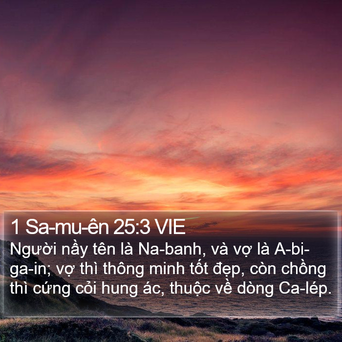 1 Sa-mu-ên 25:3 VIE Bible Study