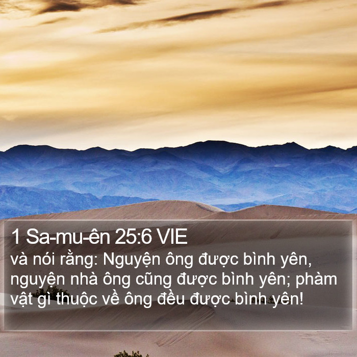 1 Sa-mu-ên 25:6 VIE Bible Study