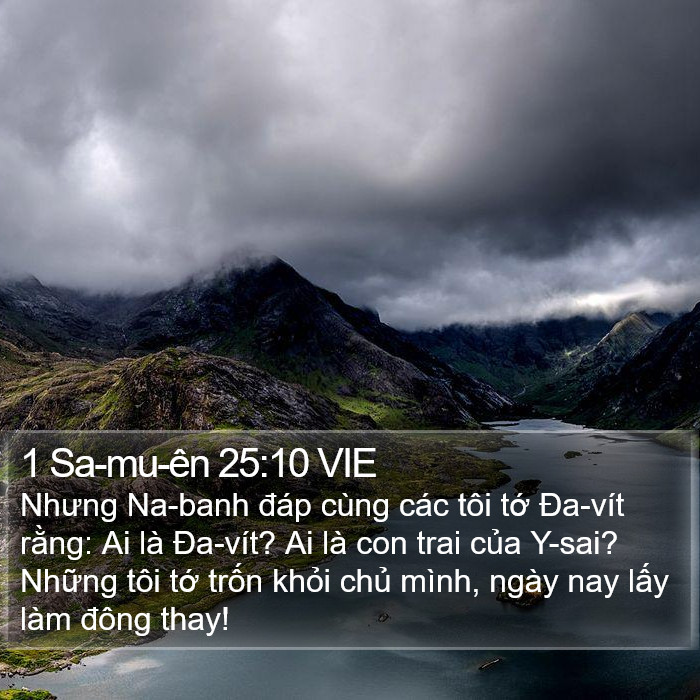 1 Sa-mu-ên 25:10 VIE Bible Study