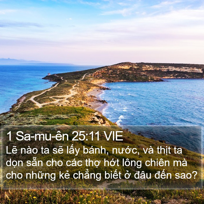 1 Sa-mu-ên 25:11 VIE Bible Study