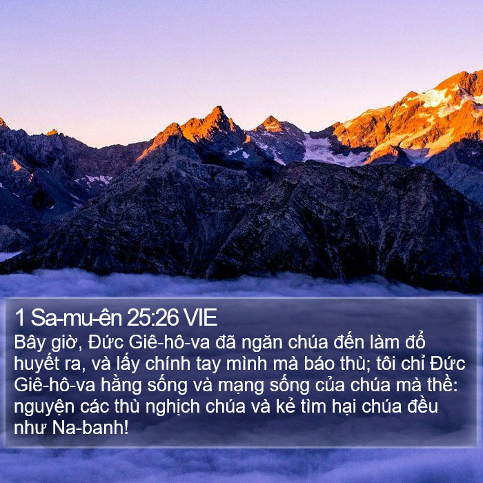 1 Sa-mu-ên 25:26 VIE Bible Study