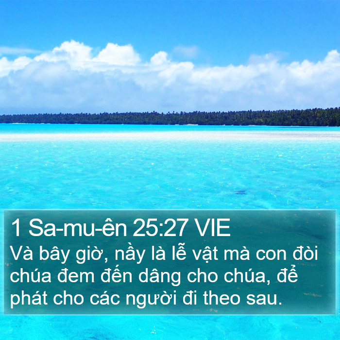 1 Sa-mu-ên 25:27 VIE Bible Study