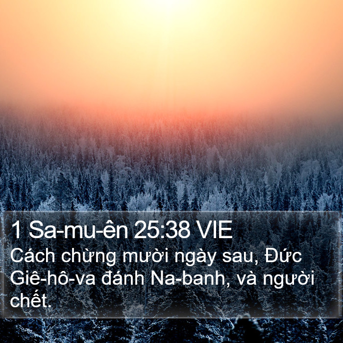 1 Sa-mu-ên 25:38 VIE Bible Study