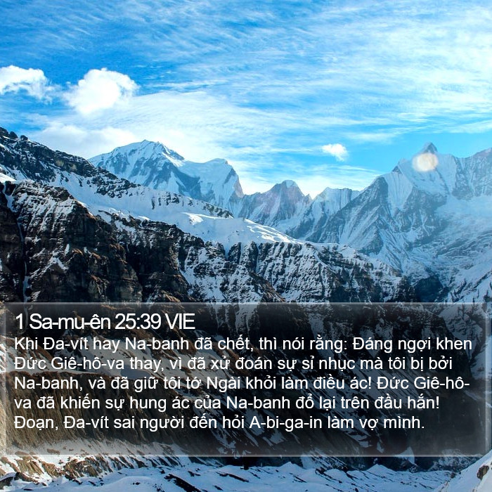 1 Sa-mu-ên 25:39 VIE Bible Study