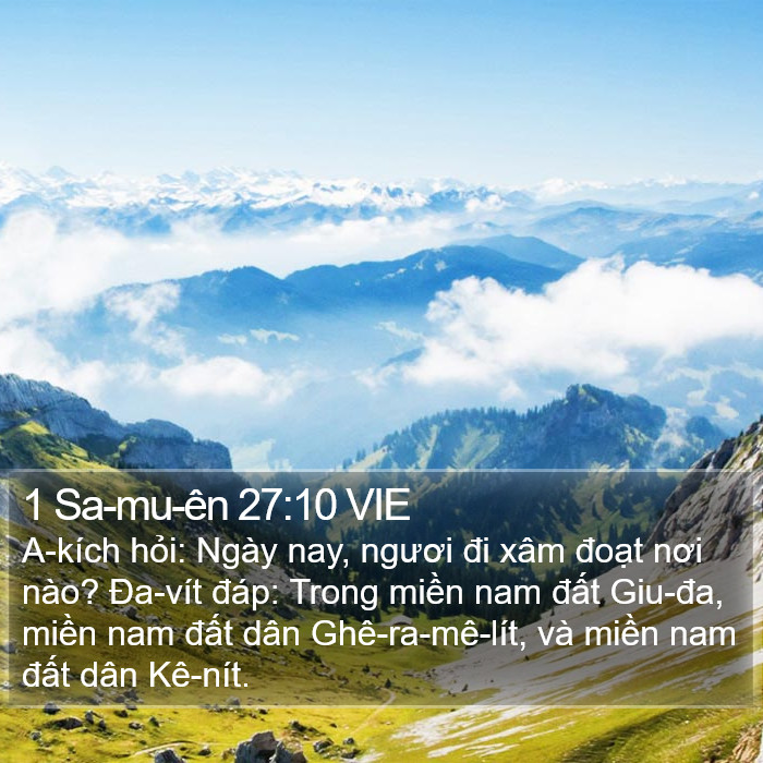 1 Sa-mu-ên 27:10 VIE Bible Study