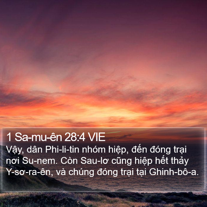 1 Sa-mu-ên 28:4 VIE Bible Study